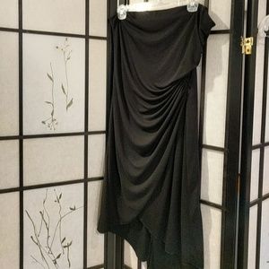 Strapless black dress